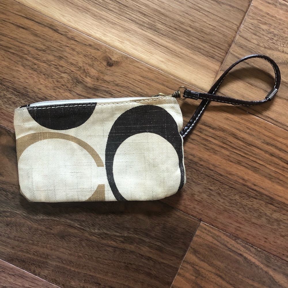 Coach clutch wristlet coin purse